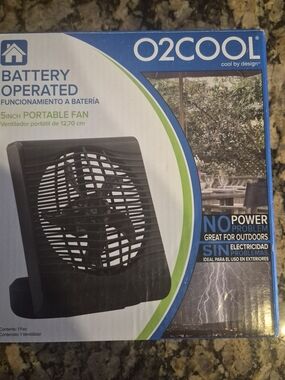 Black Battery Operated Portable Fan - 5 Inch